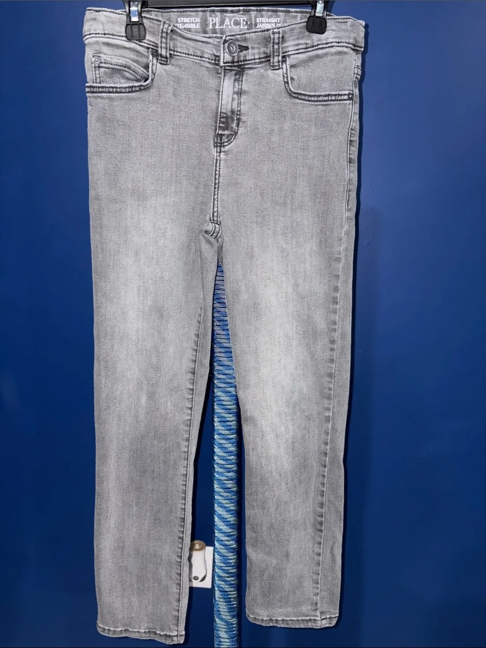 Children’s Place- Light Gray Straight Leg Jeans Size 12 Boys